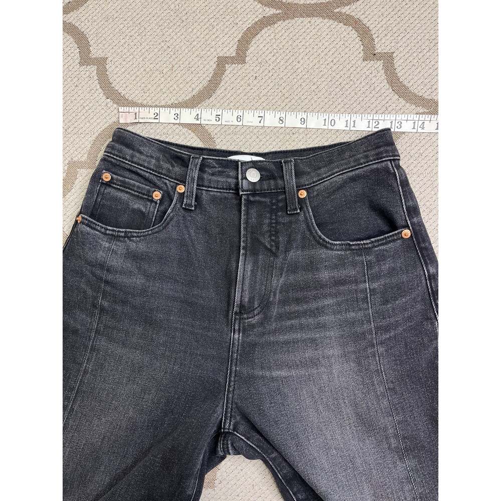 PISTOLA Eli High Rise Arched Leg Jeans Washed Black Size 25 Barrel leg - Picture 5 of 15